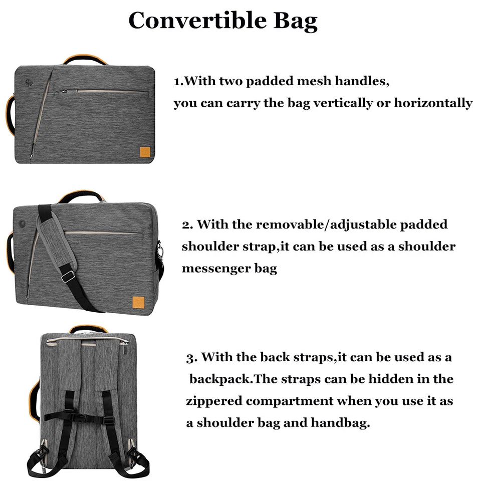 VanGoddy Tablet Travel Backpack Shoulder Messenger Bag Case For 13" iPad Pro M4 - Image 2 of 4