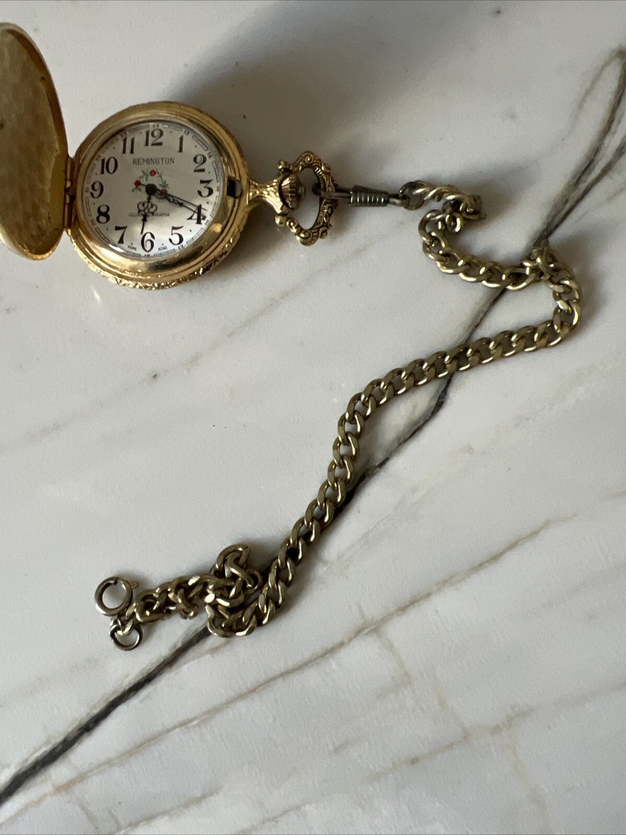 VINTAGE REMINGTON QUARTZARAMA POCKET WATCH 48.0mm FOR SPARE OR