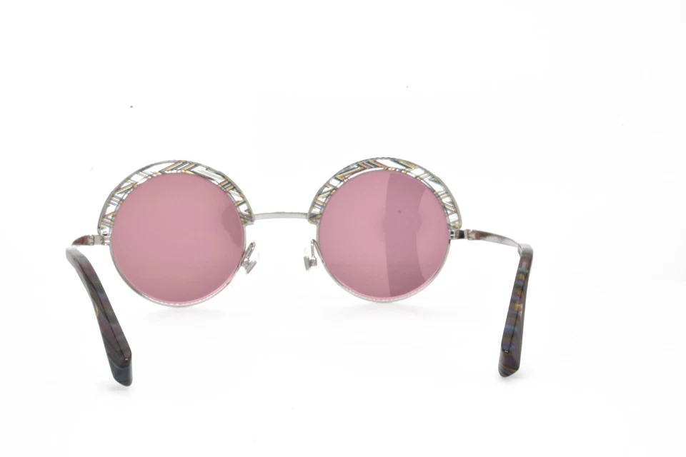 Alain Mikli 银色圆形太阳镜镜面粉色 46-25-135 ZQ-1066 — 第 3/4 张图片
