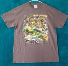 Nascar Kentucky Speedway Men's Larg 2018 Quaker State 400 Graphic Racing T-Shirt