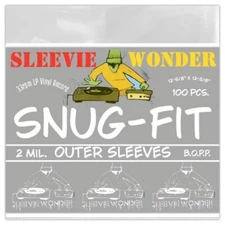 100 LP Outer Sleeves 2mil Snug Fit Plastic for 33rpm Vinyl Record Albums 12-5/8