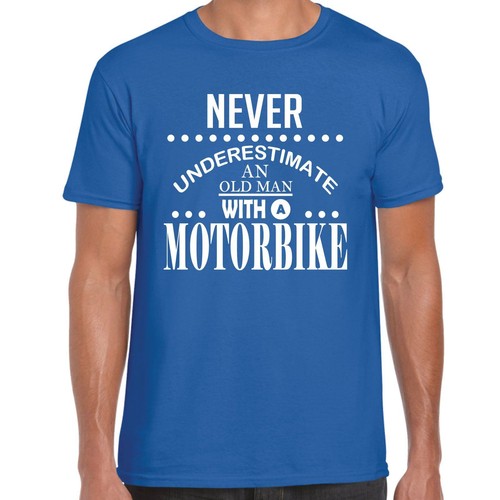Never Underestimate An Old Man With a Motorbike - Herren T-Shirt - Bild 14 von 15