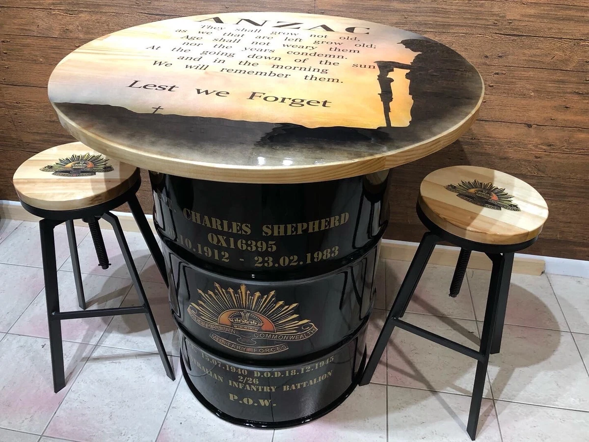 44 gallon drum bar table deals