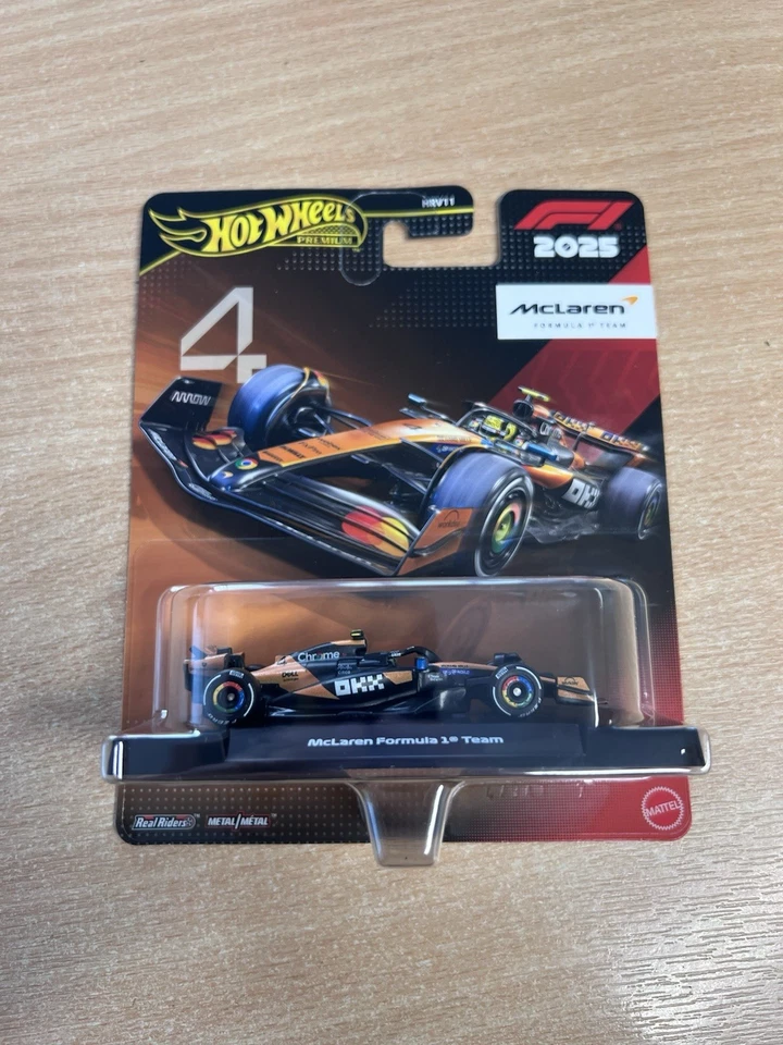 Mattel Hot Wheels Premium 2025 F1 McLaren Formula One Team #4 Lando Norris NEW