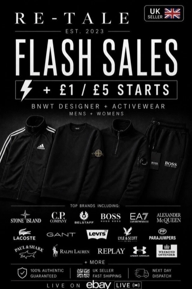 BNWT Designer & Activewear | Flash Sales + £1/£5 Starts!