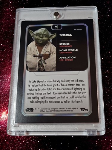 ๐ฅ2023 Topps Star Wars Flagship Yoda Orange Parallel 071/299 Card #90 - Picture 2 of 2