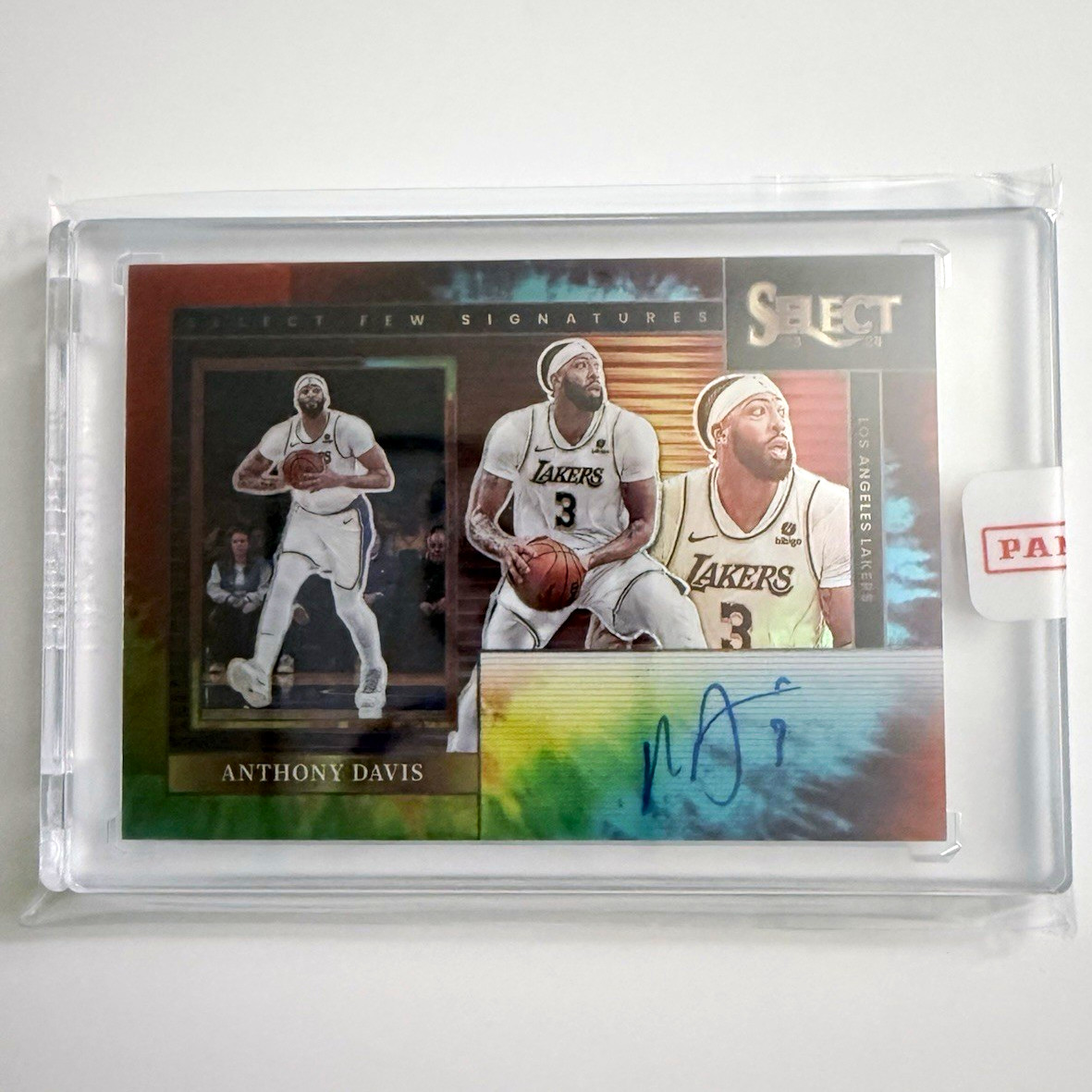 Panini Select 2023-24 Anthony Davis Few Signatures Prizm Auto 17/25 Lakers