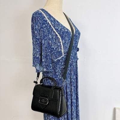 Coach CF321 Morgan Top Handle Satchel IN Black