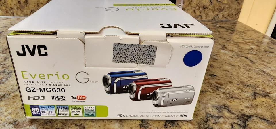 JVC Everio GZ-MG630AU HD  Camcorder Blue Everio Hard Disk  NIB - Image 3 of 4