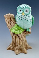   MINT HEREND Night OWL Green Fishnet Bird Fi...