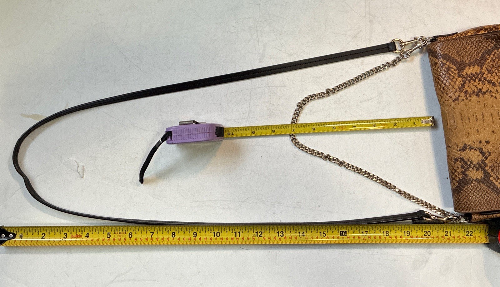 Coach Mini Ruby Leather Python Snake Embossed Cro… - image 4