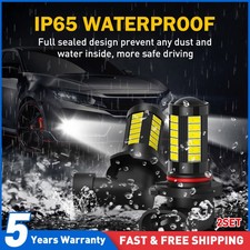 2Pair H10 LED Fog Driving Light Bulbs Kit 9145 9140 White 6500K Super Bright 40W
