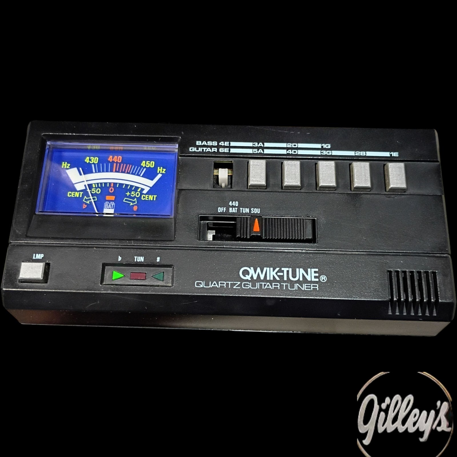 Guitar Tuner Vintage Qwik-Tune KT-001 Quartz Music Equipment
