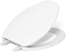 20110-0 Brevia, Slow Close Toilet Seat, Elongated Toilet Seat, Grip-Tight Bumper