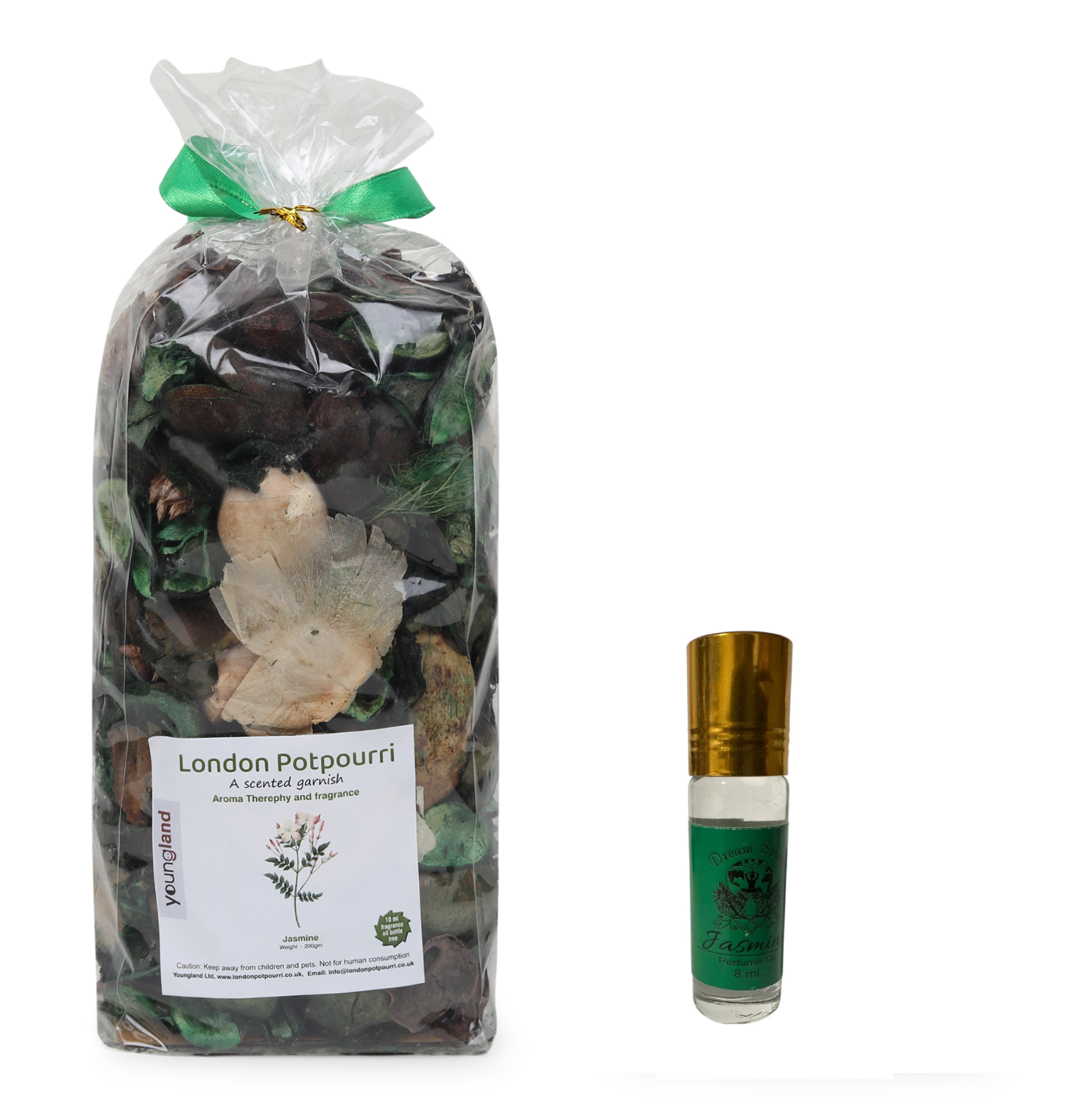 Pot pourri Dried Jasmine & Magnolia Green Scented Bag Hand Blended By MiltonMart