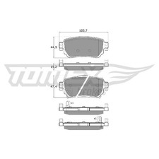 Satz Bremsbeläge Bremsklötze hinten für Nissan X-Trail 3 T32 | 23956248