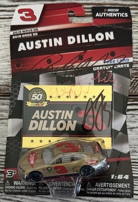 3x Signed 2019 Wave 05 Austin Dillon #3 RCR 50th Anniversary Dow Ships Free
