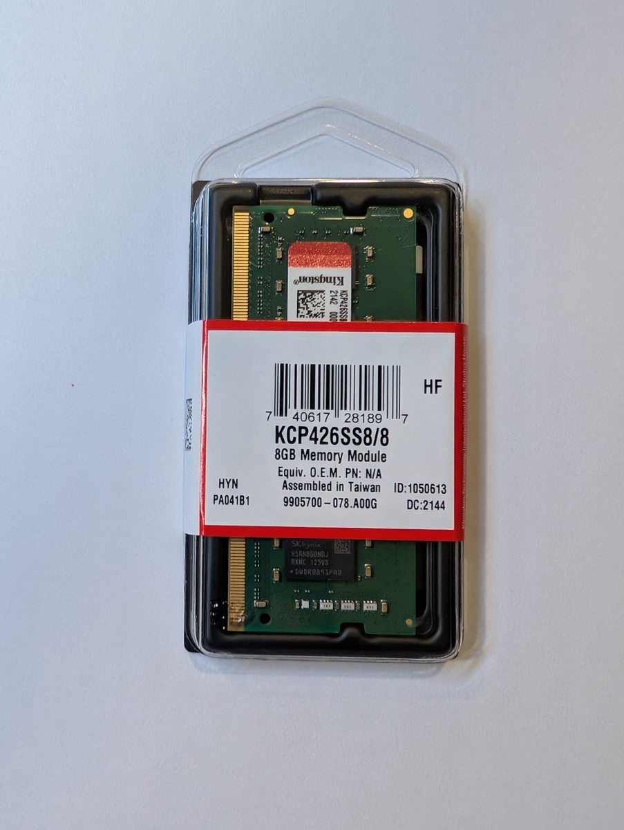 Kingston Client Premier 8GB DDR4 2666 SO-DIMM Laptop RAM KCP426SS8