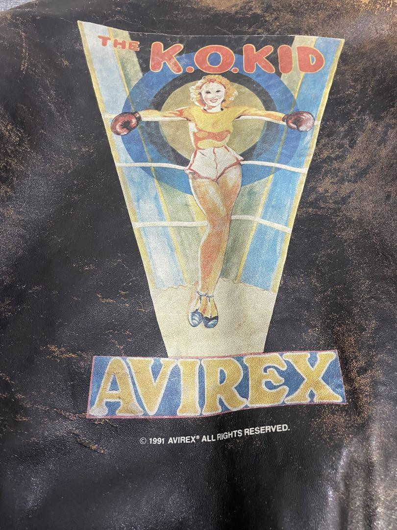 90s AVIREX type a-2 flight jacket pinup girl Size US-S