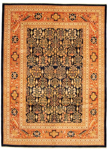 Traditional Hand Knotted Area Rug 10'0" x 13'9" Wool Carpet