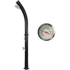 Outdoor Solar Heated Shower 4.8 Gallon Adjustable Shower Head with Base