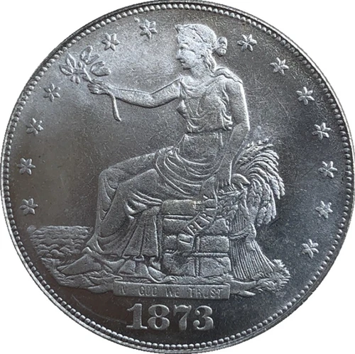 1873 CC Seated Liberty Silver Dollar