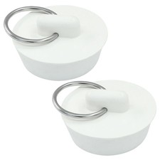 2 Pack Universal Drain Stoppers, Rubber Bathroom Stopper 1-1/4 Inch Bathtub P...