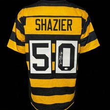 RYAN SHAZIER AUTOGRAPHED CUSTOM PITTSBURGH STEELERS BUMBLBEE JERSEY COA JSA