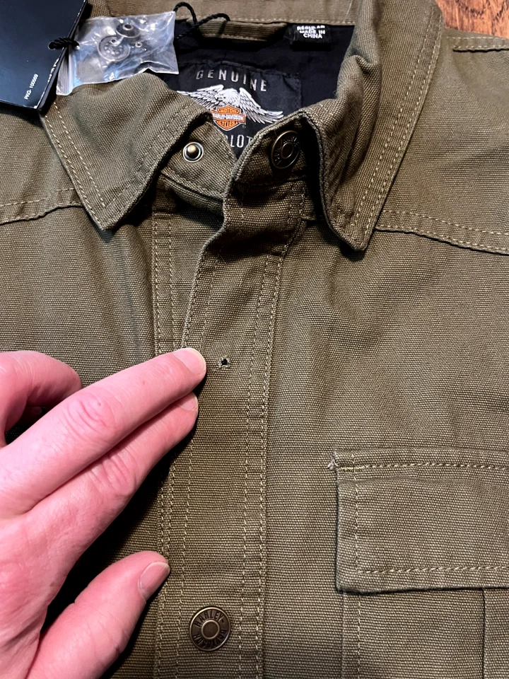 Harley-Davidson 男式水洗棉帆布休闲内衬夹克中号 97120-20VM — 第 3/4 张图片