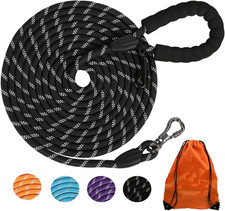 Long Leash for Dog Training 100FT, Reflective Dog Leash with Lockable Hook, Heav
