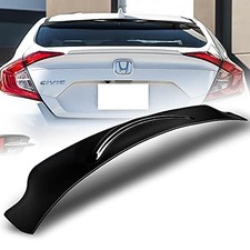 Rear Window Roof Visor Spoiler For Honda Civic Sedan 4dr 2016-2020 Black Abs