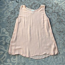 Eileen Fisher Silk Sheer Cami Peach 8