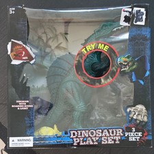 ST CT TOY Dinosaur Play Set Roaring Sound Light Spinosaurus Styracosaurus Tanys  