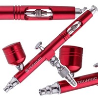 Modellbau-Airbrush Mit 0,3 Mm Double Action DüSe Zum Lackieren AB-140 Rot