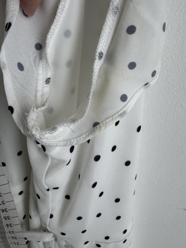 Sunday In The City Framed Frill Dress White & Black Spot Wrap Dress NEW Size 20 - Picture 19 of 20