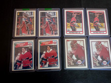 1988 & MORE, PATRICK ROY, 4 TOPPS + 4 O-PEE-CHEE , 8 GREATS NHL CARDS