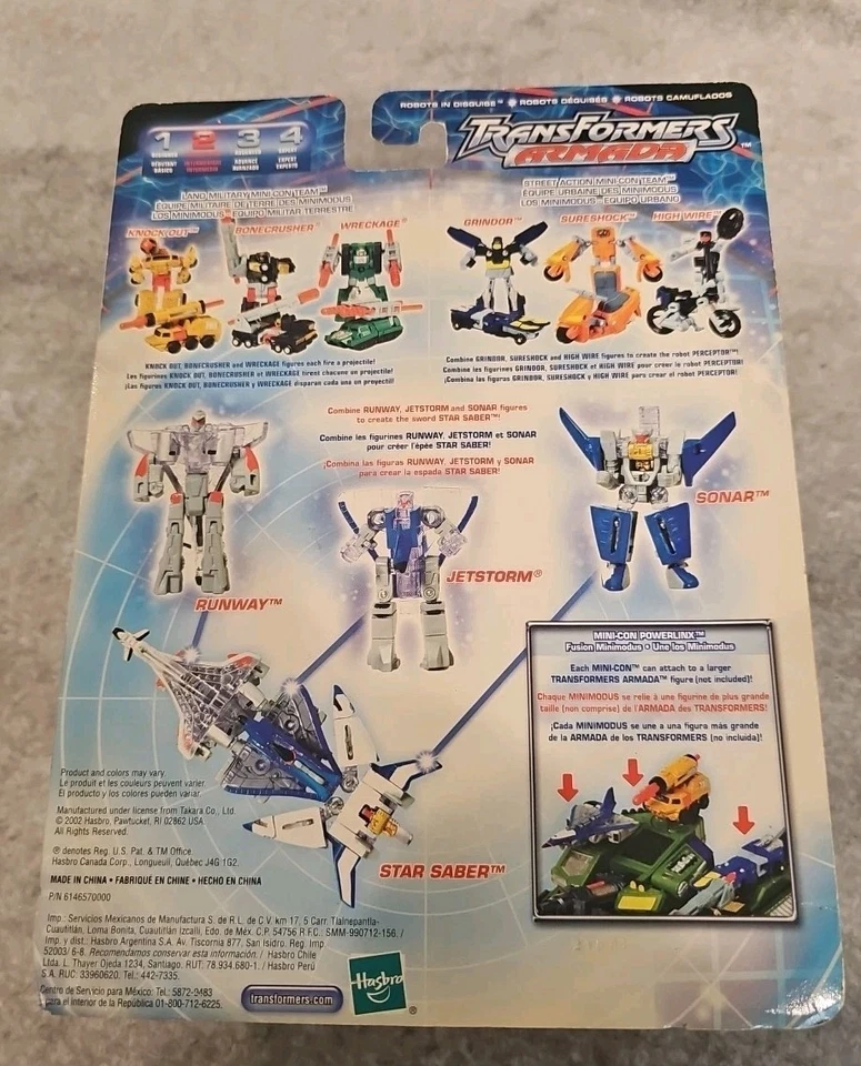Transformers - Armada - AIR DEFENSE Mini-Con Team - 2002 - New on Card - Image 4 of 4