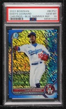 2022 Bowman Chrome Prospects Blue Shimmer Refractor Eddys Leonard PSA 10 05ns