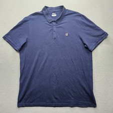 FILA Men's Size XL Navy Blue Polo Shirt Cotton Spandex Classic Fit