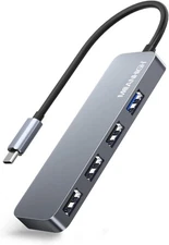 USB C Hub 4 Port 3.0 for Laptop 2.0 Expander Multi Grey-C 