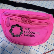 Vintage Seattle Goodwill Games Fanny Pack Washington Neon Hot Pink Deadstock NEW