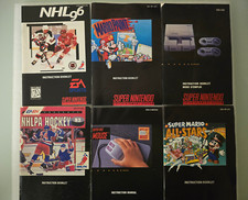 SNES Super Nintendo Vintage 1990s Instruction Manual Game Booklets - 6 manuals