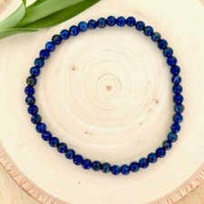 Natural Real Lapis Lazuli 4MM Small Gemstone Beads Healing Women Men Bracelet