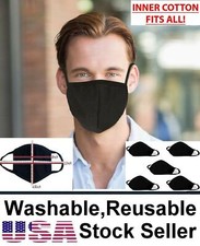 1/5/10/20/40 Wash,Reusable Cotton Breath Comfortable 2 Layer Face Mask Wholesale