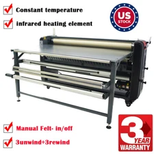 67" Roll to Roll Large Heat Press Machine Rotary Sublimation Transfer 1720P 220V