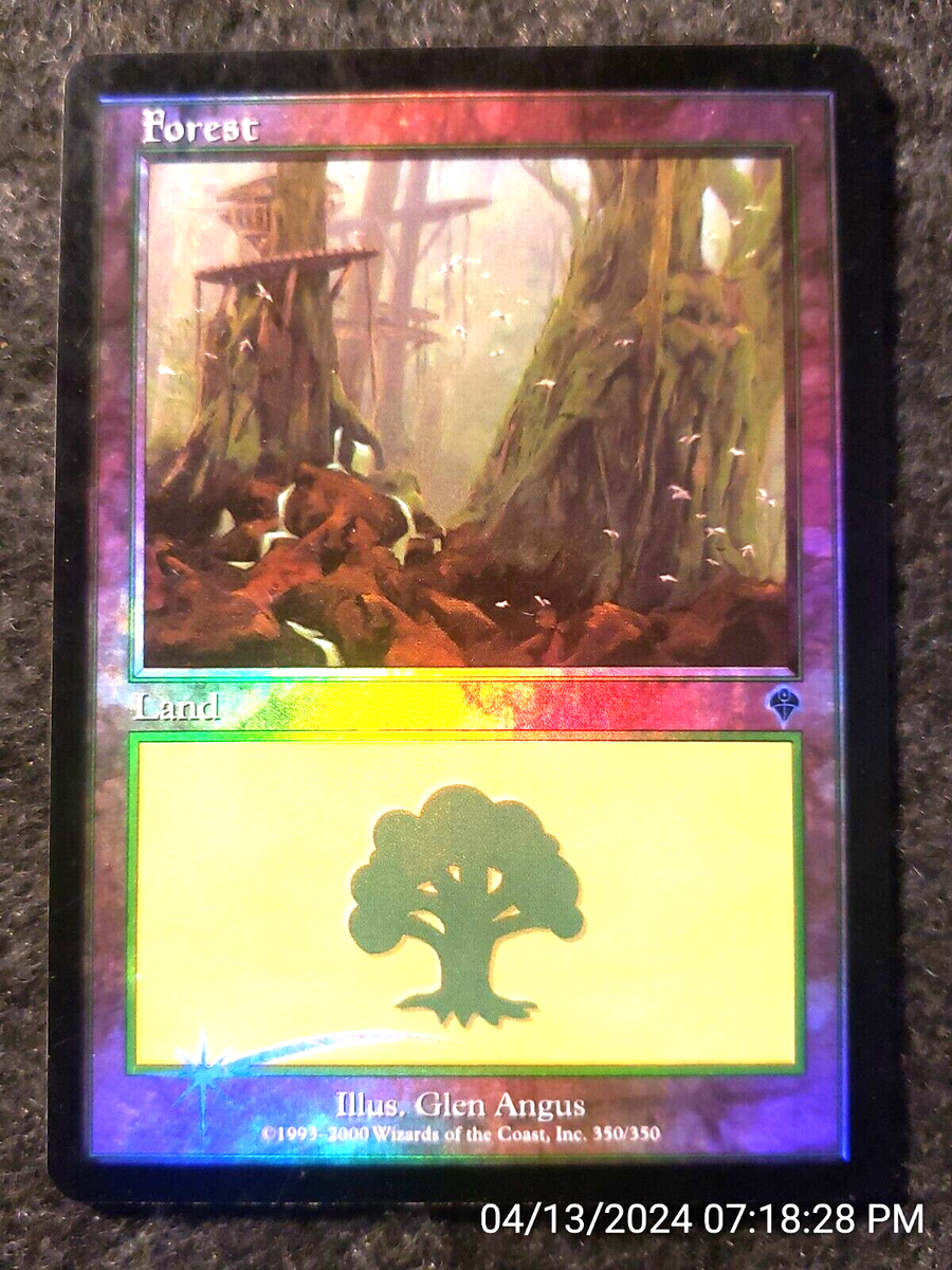 Forest (347) FOIL Invasion Basic Land MAGIC the GATHERING MTG NM
