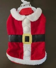 Santa Suit with Hat Dog Holiday Christmas Costume Outfit Size Large or XLarge