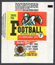 1959 Topps Football 1¢ Wax Pack Single Wrapper Jim Taylor Jerry Kramer Rookie RC