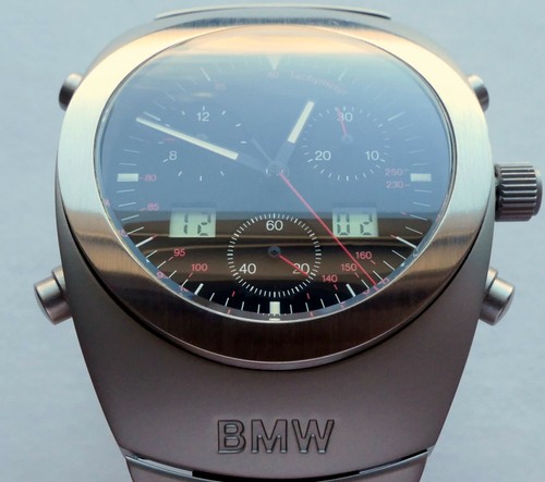 BMW Motorsport Racing Car Accessory Digital Alarm Swiss Made Chronograph Watch - Picture 9 of 12