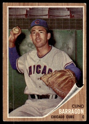 1962 Topps Baseball Card Cuno Barragan Rookie Chicago Cubs #66
